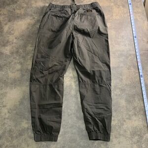 H&M Jogger Pants Mens Size M Olive Green Ripstop Cotton Elastic Waist Utility